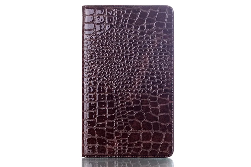brown Роскошный защитный чехол-подставка с крокодиловым узором для samsung Galaxy Tab S 8,4 T700 T705 SM-T700 SM-T705 8," чехол для планшета+ пленка - Цвет: brown