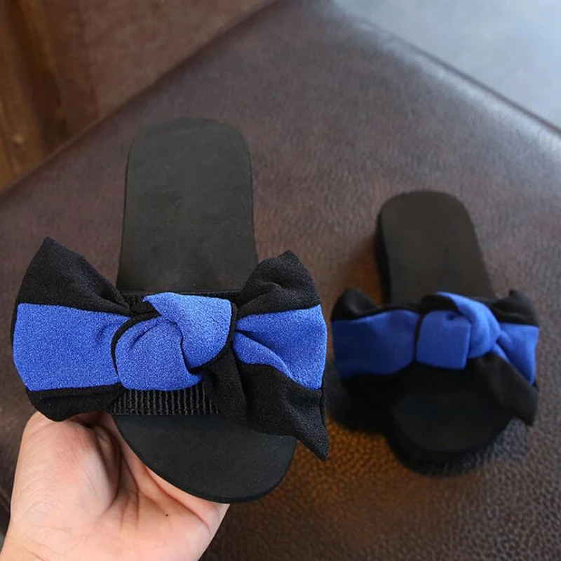 Женские шлепанцы с большим бантом летние Нескользящие на платформе размер 33 42 z85
