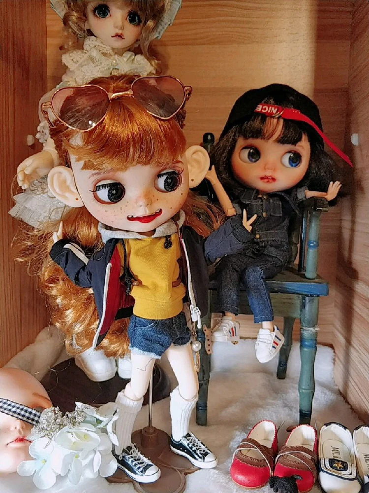 T02 X583 Blyth кукольные одежда 1/6 куклы аксессуары azone ручной работы желтая куртка