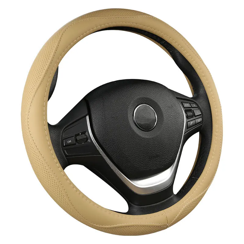 Новый чехол рулевого колеса автомобиля универсальные кожаные чехлы
