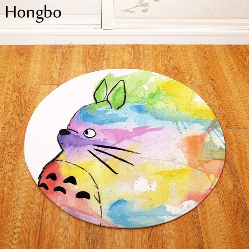 Hongbo фланелевые Противоскользящие коврики Totoro Cat милый Прямоугольный Коврик с
