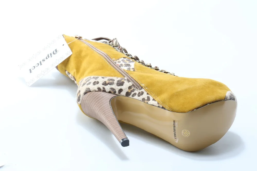 Женские ботинки мартинсы с леопардовым принтом на высоком каблуке 16 см|martin boots|ankle