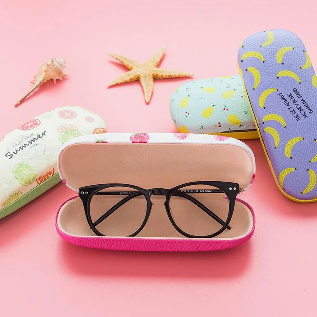 Lentes de contato переносной фруктовые солнцезащитные очки Жесткий Чехол для очков футляр для очков коробка сумка etui na okulary