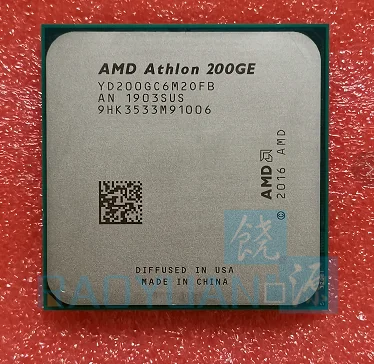 Процессор AMD Athlon 200GE X2 200GE 3,2 GHz двухъядерный четырехъядерный процессор YD200GC6M2OFB Socket AM4