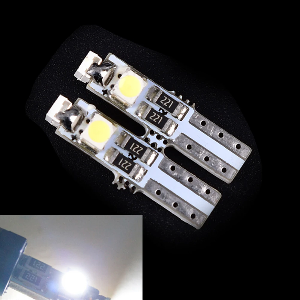 

2pcs/lot 5 Colors T5 0.5 W Super Bright 12V LED Car Dashboard Warming Indicator Wedge Light Bulb Auto Instrument Lamp