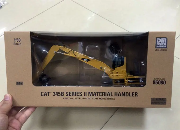 

New color Box - DM #85080 - Cat 345B Series II Material Handler - 1:50 DieCast