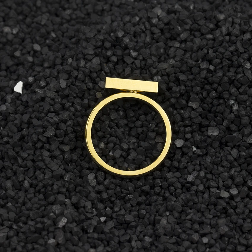 2017 New BFF Minimal Thin Cubic Bar Rings For Women Men's Boho Jewelry Stainless Steel Gold Silver Color Ring Friendship Gifts|bar ring|rings for