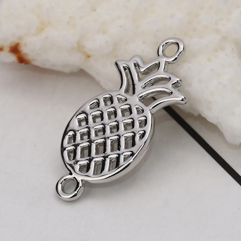 DoreenBeads цинковые соединители из сплава ананас/Ананас Фрукты Золото Серебро