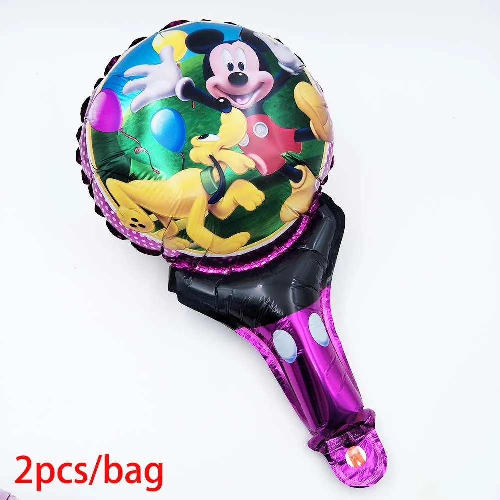 balloon 2pcs Микки Маус День рождения украшения принадлежности Дети одноразовые посуда набор скатерть баннер на тарелке, чашке подарок для ребенка - Цвет: balloon 2pcs