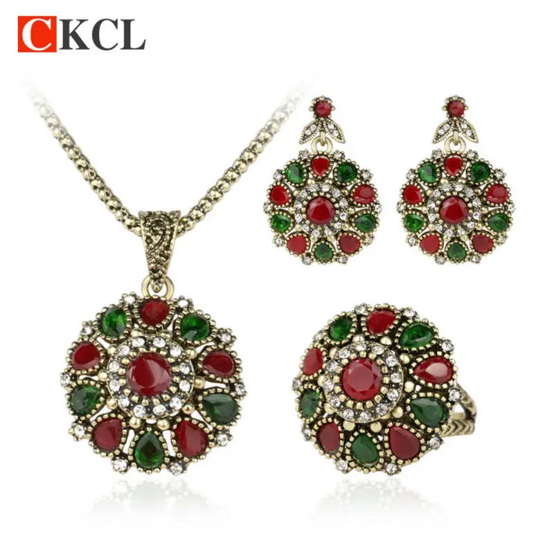 Модное женское ожерелье с искусственными кристаллами 3 предмета | Украшения и