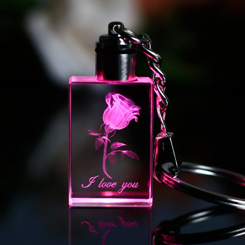 1 шт. лазерная гравировка узор в виде Розы кристаллический куб миниатюрный