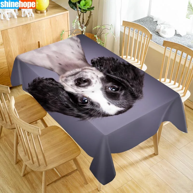 Custom Cocker Spaniel Table Cloth Oxford Print Rectangular Waterproof Oilproof Animals Cover Wedding Tablecloth | Дом и сад