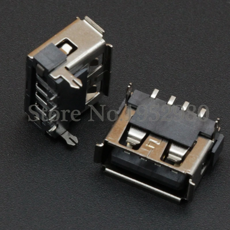 10 шт. USB 2 0 разъем Гнездо SMT назад фута мм высокий 4 Pin с полями для передачи данных