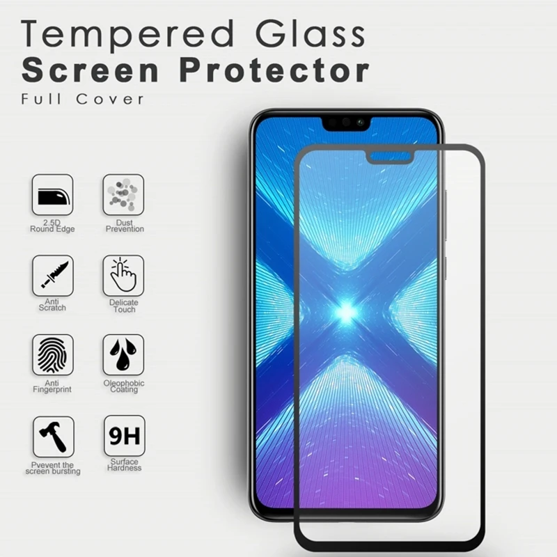 Защитное стекло для Honor 8X защиты экрана Huawei 8A 8C 7A Pro 7X Honer X8 C7 C8 A8 A7 закаленная