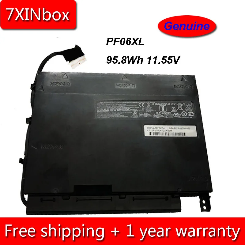 7xinbox 95.8Wh 8300mAh 11 55 V подлинный PF06XL Аккумулятор для ноутбука HP Omen 17 w110ng HSTNN DB7M 852801 2C1 853294 850 855|Аккумуляторы