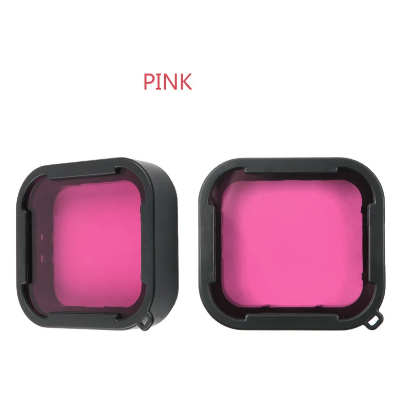 Pink Color Дайвинг фильтр красный розовый фиолетовый водонепроницаемый чехол для подводного погружения Filtors Lente протектор для Gopro Hero 5 6 7 черный аксессуары - Цвет: Pink Color