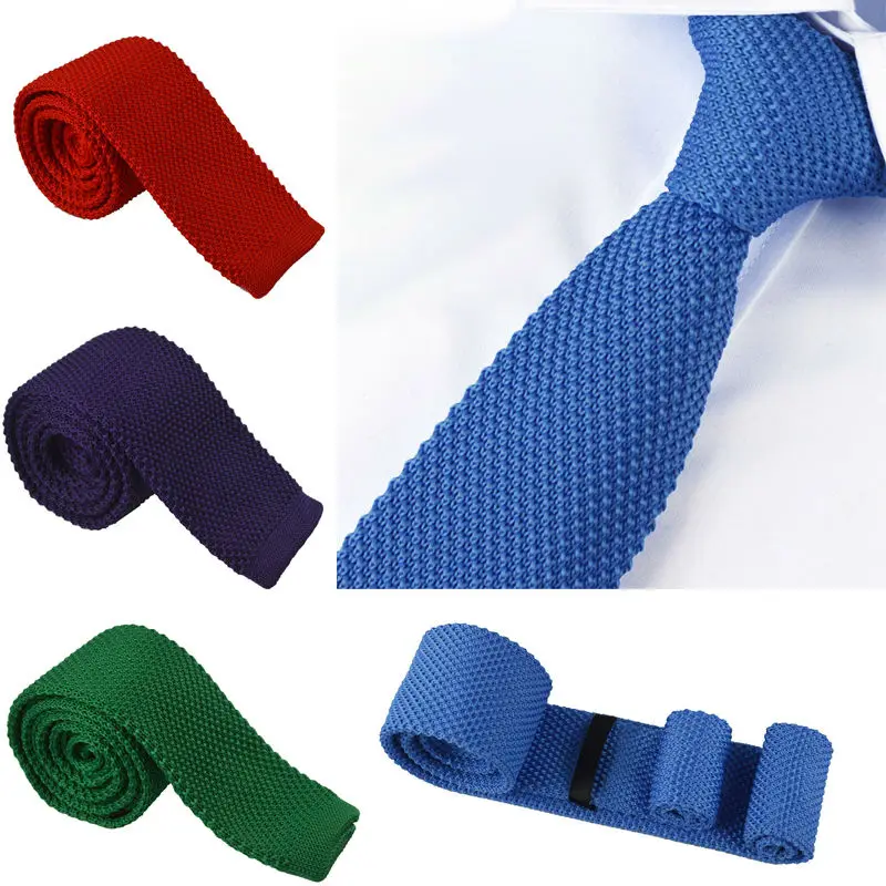 New Men Knitting Solid slim neck ties Classic polyester Neckties Fashion Plaid Mans Ties Spring casual woven ties|tie mens tie|tie ornamenttie narrow