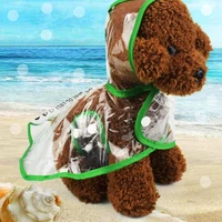 waterproof raincoat clothes 4 colors fashion transparent dog raincoat waterproof dogs coat outdoor dog rainwear xs s m l xl 2xl