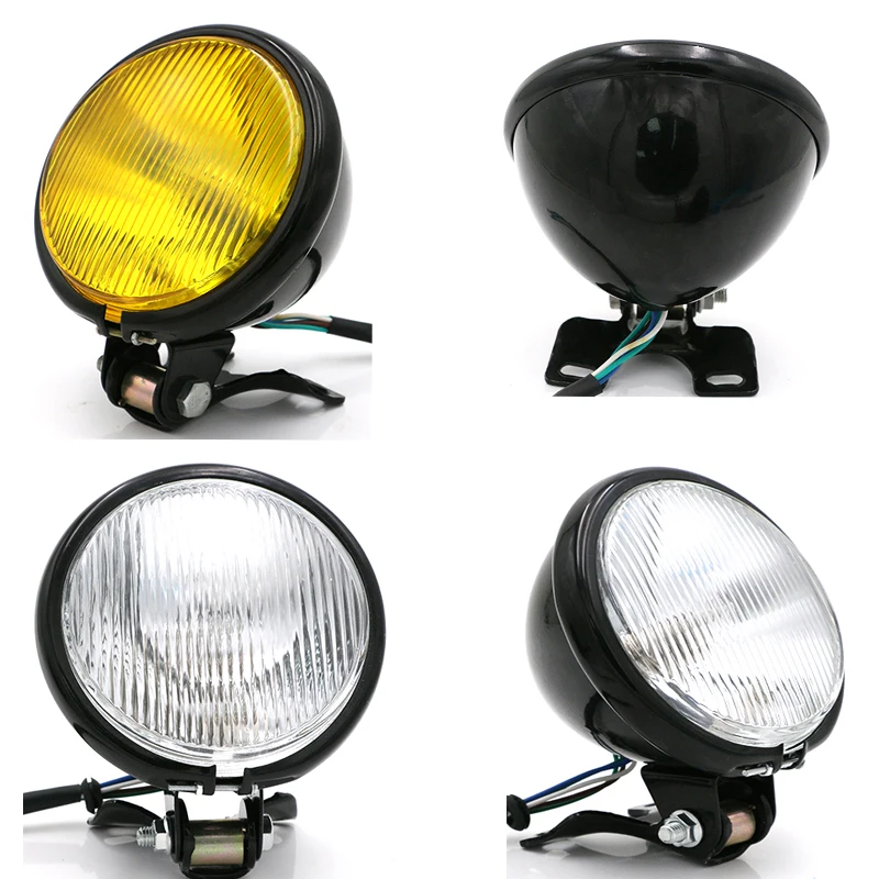 

Дешевый налобный фонарь для мотоцикла, 35 Вт, скутера, ретро-фара для мотоцикла, 12 В постоянного тока, прожектор для мотора, налобный фонарь дл...
