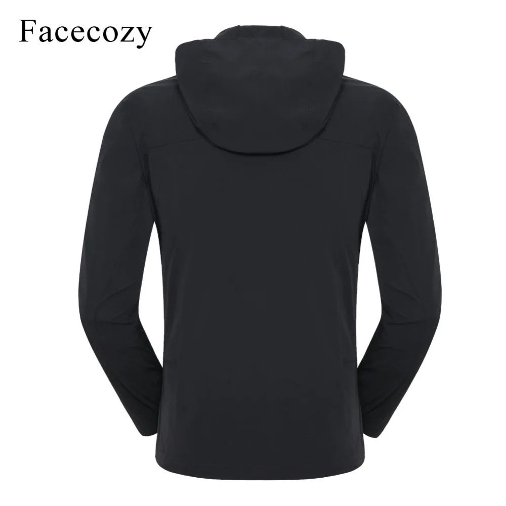 Facecozy Мужская тонкая ветровка Ультралегкая эластичная нейлоновая куртка для