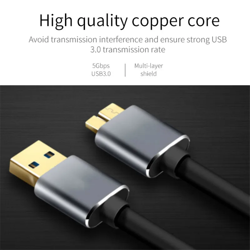 Кабель USB 3,0 быстрая скорость USB Type A Micro B кабель синхронизации данных код для внешнего жесткого диска HDD Samsung S5 Note 3