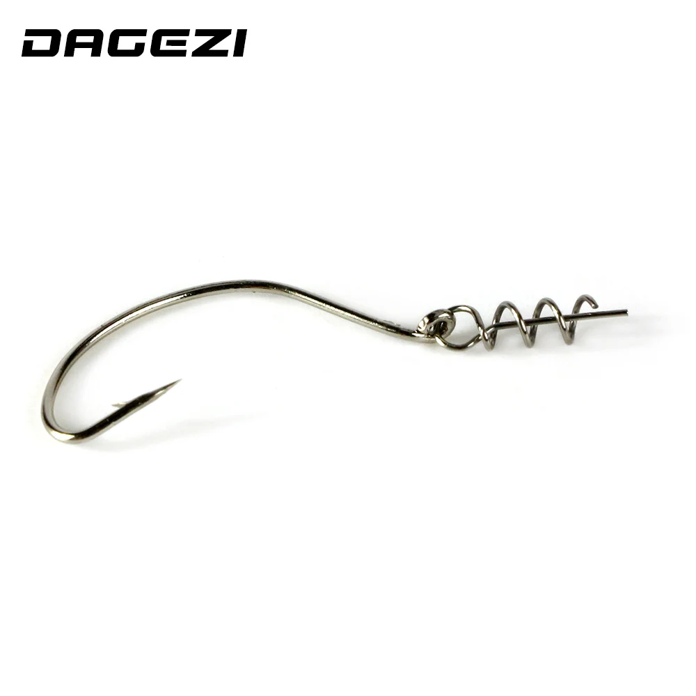 DAGEZI 50 шт./лот Мягкая приманка пружинный замок булавки Кривошип крюк и мягкий разъем для приманки фиксированные шпильки защелка рыболовные принадлежности PESCA