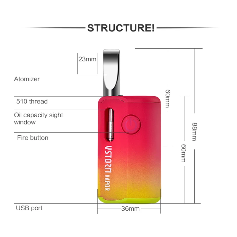 Новейший пар набор Storm M1 для CBD 800 мАч встроенный аккумулятор электронная сигарета