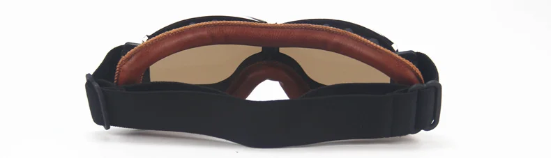 Кожаный Ретро реактивный шлем винтажные мотоциклетные очки Стиль Мотоцикл Скутер байкерские очки