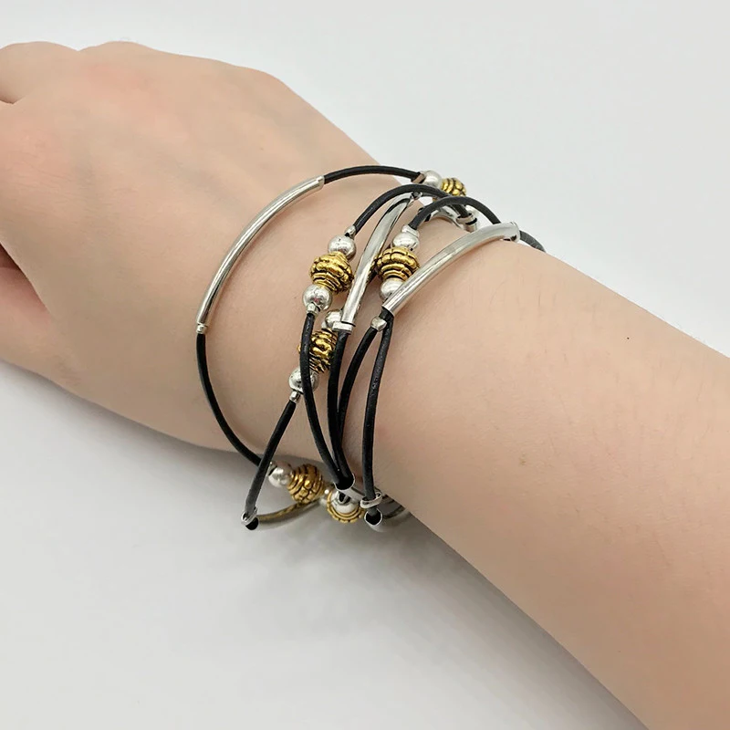 Модный кожаный ремешок в стиле ретро плетеный браслет ручной работы