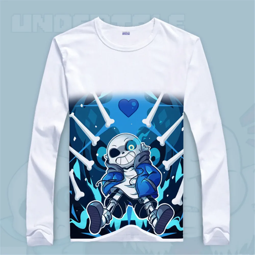 Косплей Undertale Skull Brothers футболка с длинным рукавом для мужчин брендовая Осенняя