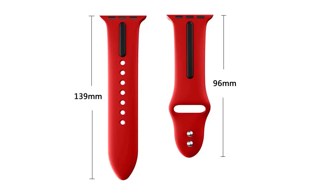Силиконовый спортивный ремешок с адаптером для Apple Watch 44 мм 40 iWatch 4/2/1 браслет 10