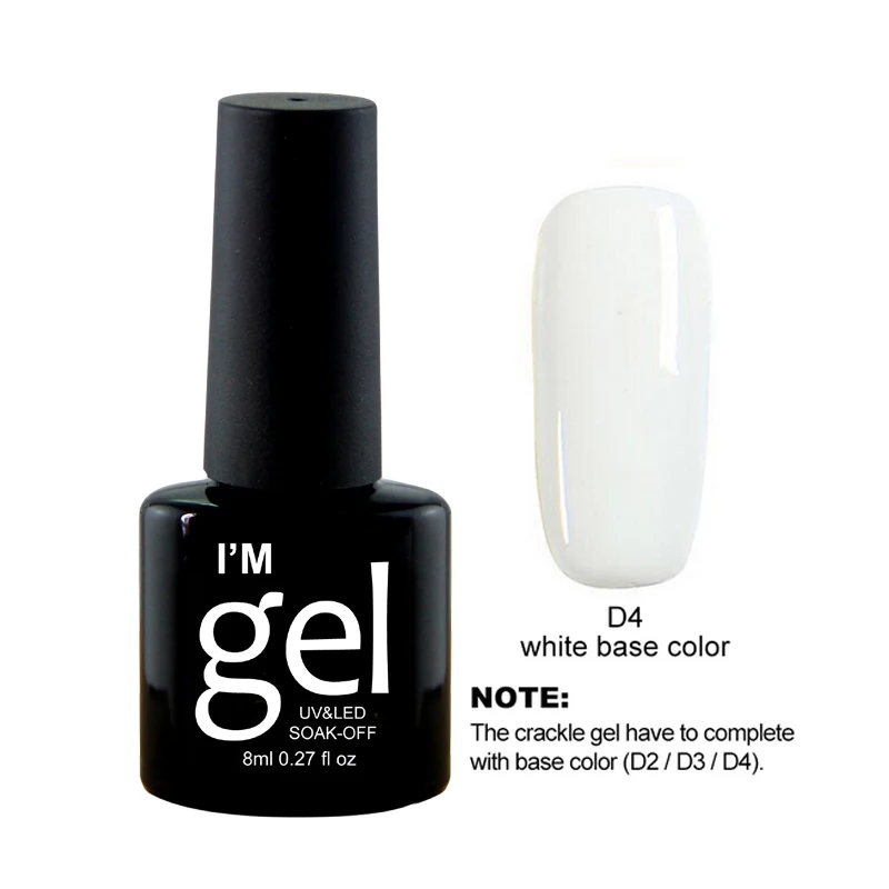 Verntion 12 красочные повезло гелевых ногтей Полирующий пигмент трещины УФ лак для