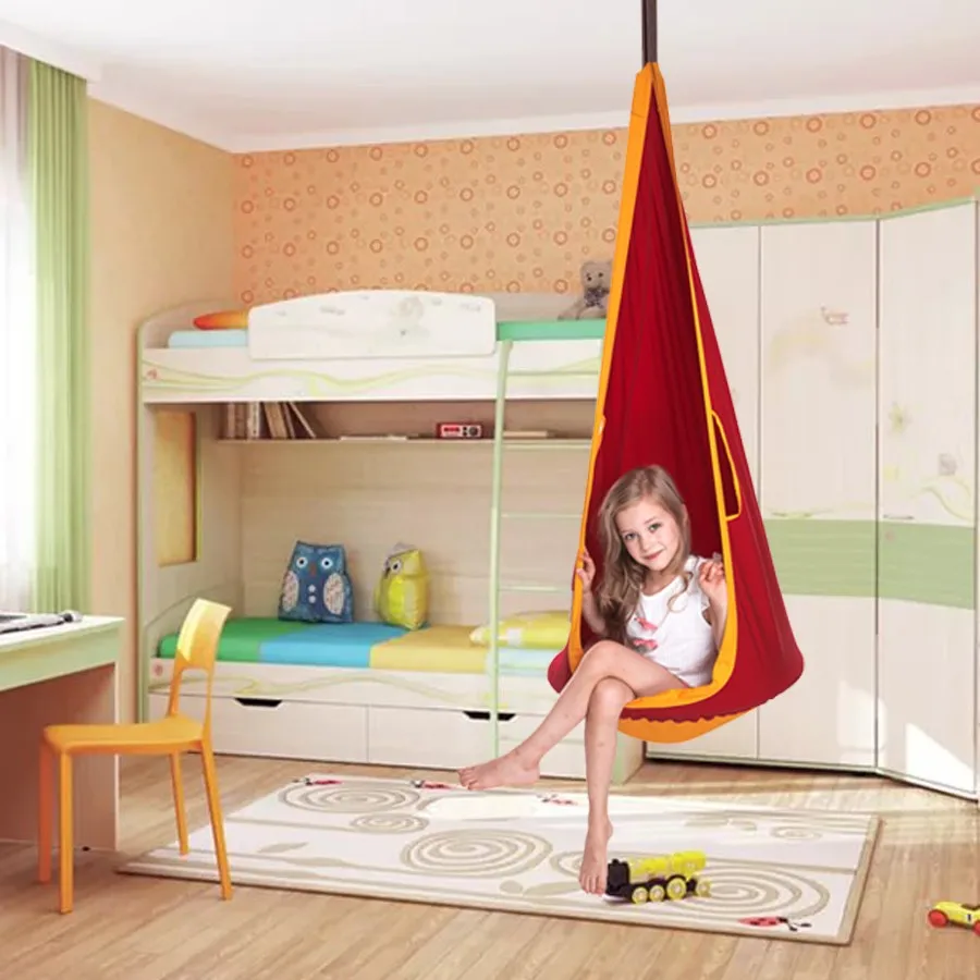 Детский садовый гамак подвесное кресло качели 4 разных цвета для дома и