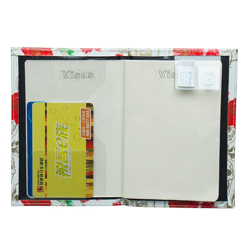 Обложка для паспорта из искусственной кожи черная специальная розовая с