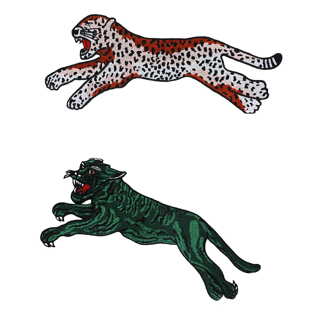 10pieces Tiger Leopard Fabric Patches Embroidery Applique Scrapbooking Motif Badges for Clothes Decorated Sewing TH1006 | Дом и сад