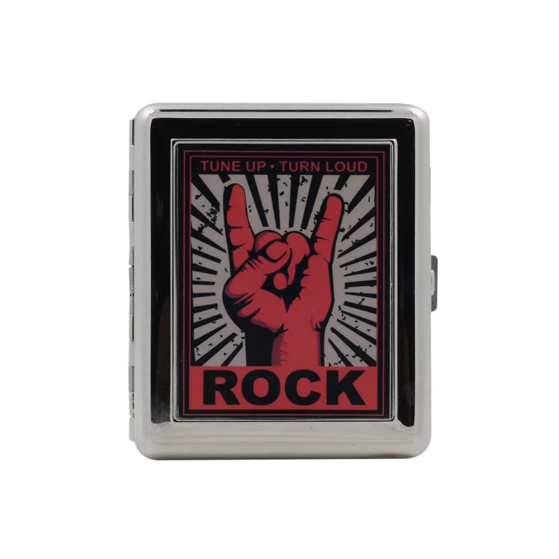Эксклюзивный Rock Fashion Мужской чехол для сигарет, металлический чехол для сигарет, Женский держатель для сигарет, чехол для сигарет