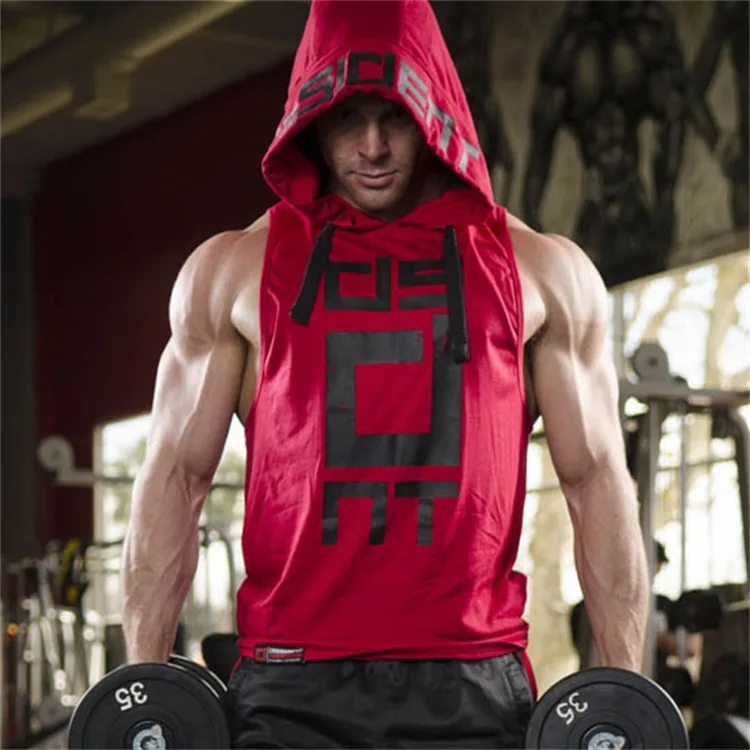 Топ с капюшоном для мальчиков и девочек Gymwear, футболка с капюшоном для мужчин и женщин, майка-майка, брус, бодибилдинг, майка без рукавов
