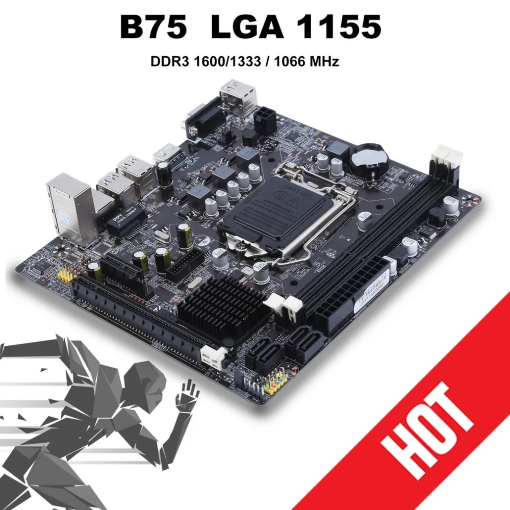 Материнская плата B75 для настольного компьютера материнская DDR3 LGA 1155 Intel прочная