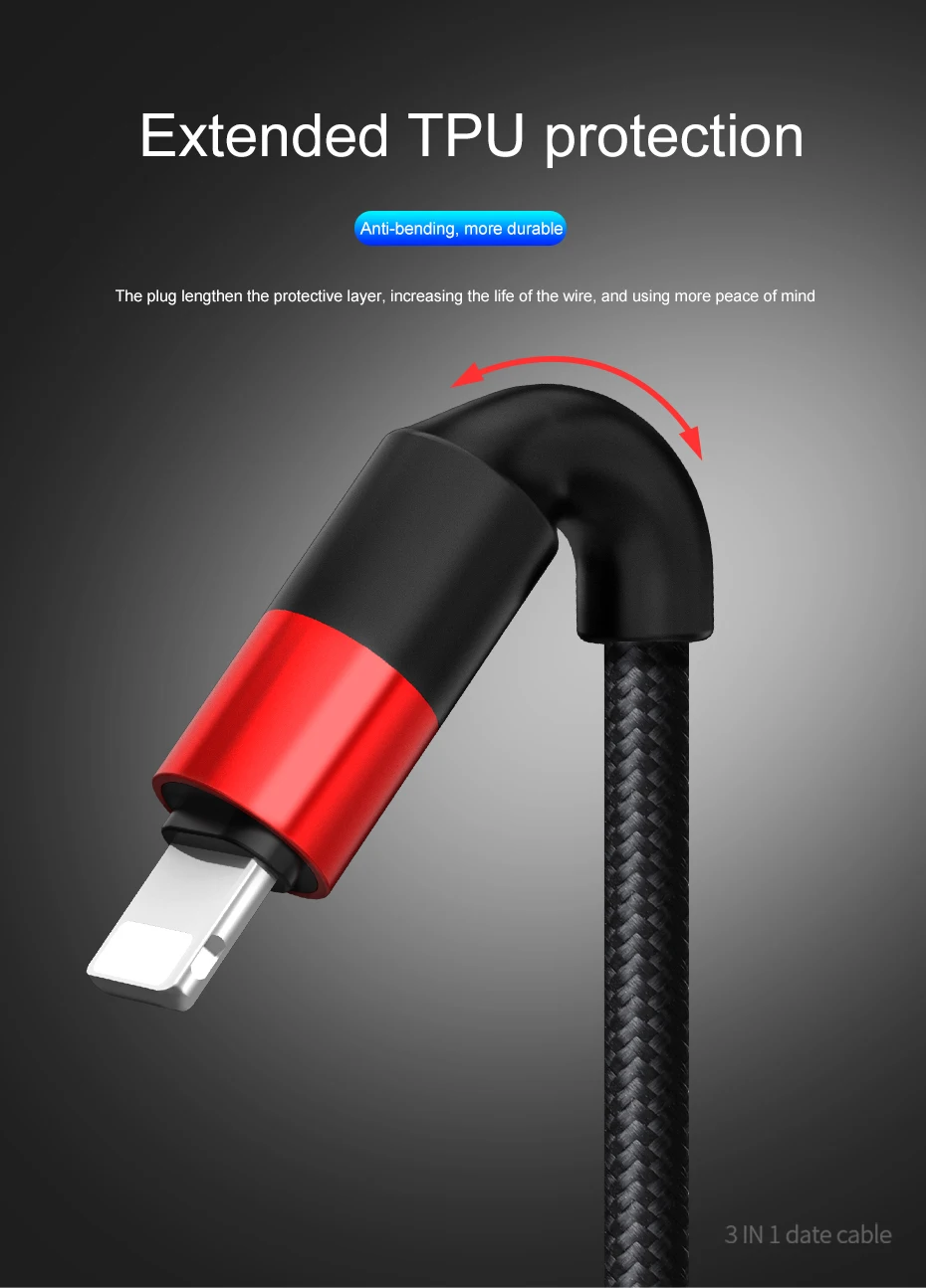 Беспроводное зарядное устройство HOCO 3 in1 USB кабель для передачи данных для iPhone X XS XR 8 7 6 6s кабель Micro Тип usb C кабель для samsung S9 S8 Быстрый зарядный кабель 2A Зарядное устройство