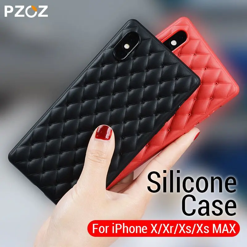 Роскошный чехол PZOZ для iphone x Ультратонкий Мягкий силиконовый из ТПУ с защитой от