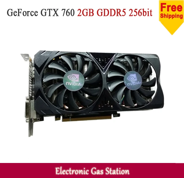 Оригинал Настольных Видеокарта GeForce GTX 760 2 ГБ 1152SP GDDR5 256bit HDMI DVI DisplayPort DirectX 11 |