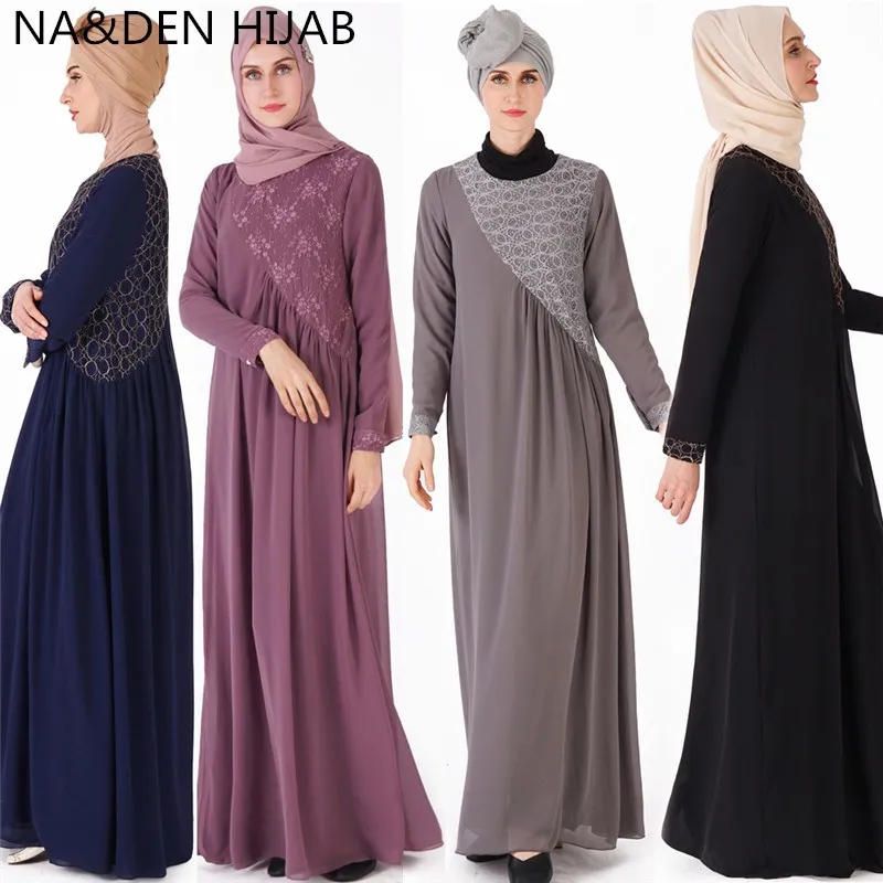 Платье Кафтан Abaya базовое платье из шифона с изнанкой на лето и весну популярное