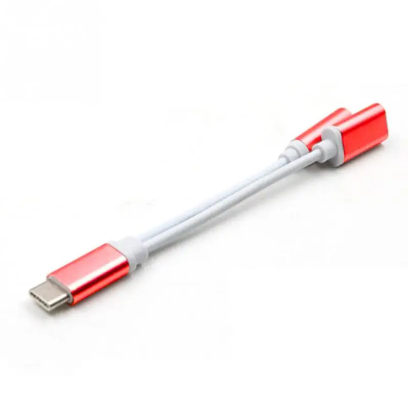 2в1 USB-C Кабель с разъемом типа C до 3,5 мм аудио кабель AUX usb type-C адаптер для зарядки наушников адаптер для мобильного телефона#25