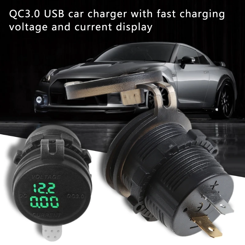 USB зарядное устройство QC 3 0 светодиодный вольтметр отображение тока для