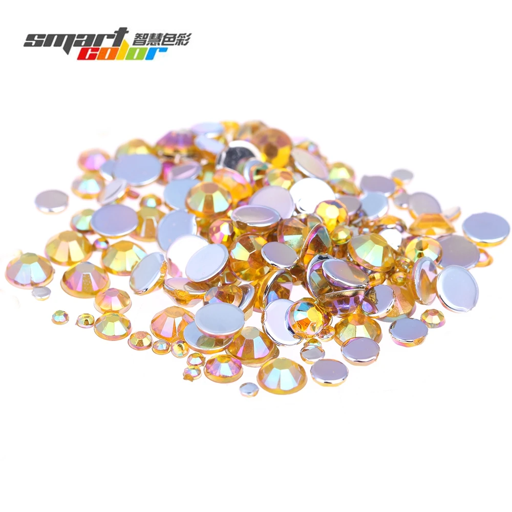 

Gold AB Color Multi-Size Optional Acrylic Rhinestones Shoes Clothing Decorations Sparkling Newest Nail Art Decorations