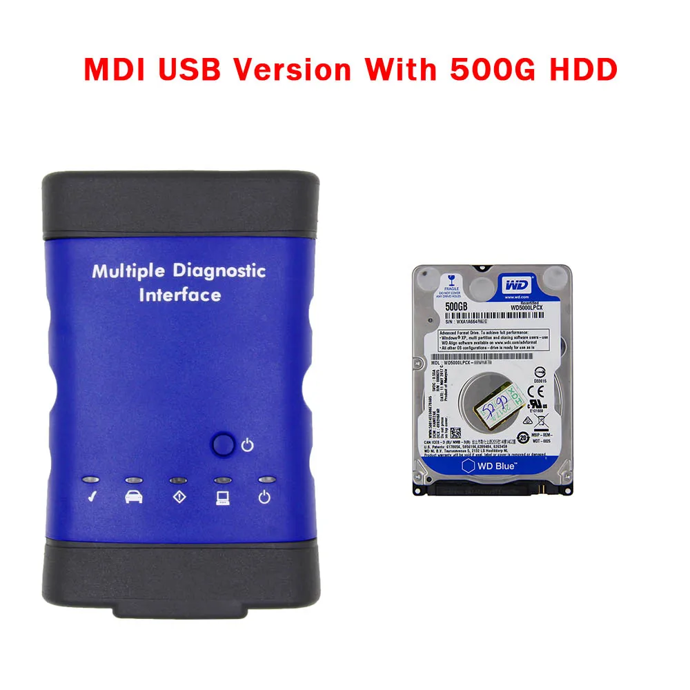 USB with Software MDI для GM V2019.04 MDI множественный диагностический интерфейс OBD2 wifi USB сканер OBD 2 OBD2 автомобильный диагностический инструмент MDI wifi сканер - Цвет: USB with Software