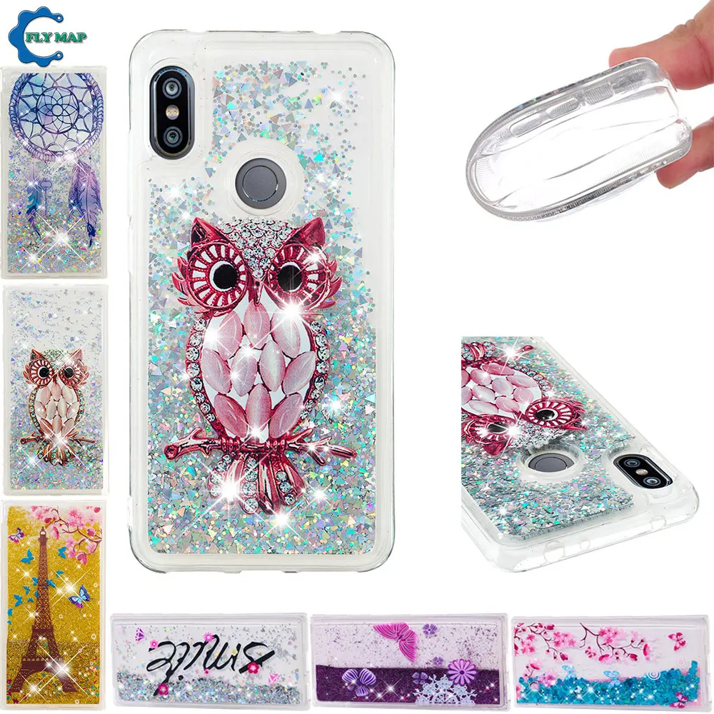 Чехол с зыбучим песком для Xiaomi Redmi NOTE 6 7 Pro 5 5A Prime Dynamic Liquid Glitter Stars мягкий чехол
