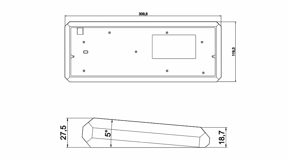 KBDfans полностью собранная 5 градусов механическая клавиатура cherry swich box royal