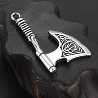 2pieces stainless steel viking axe bracelet hooks clasp diy accessories pendant findings jewelry making vintage accessories