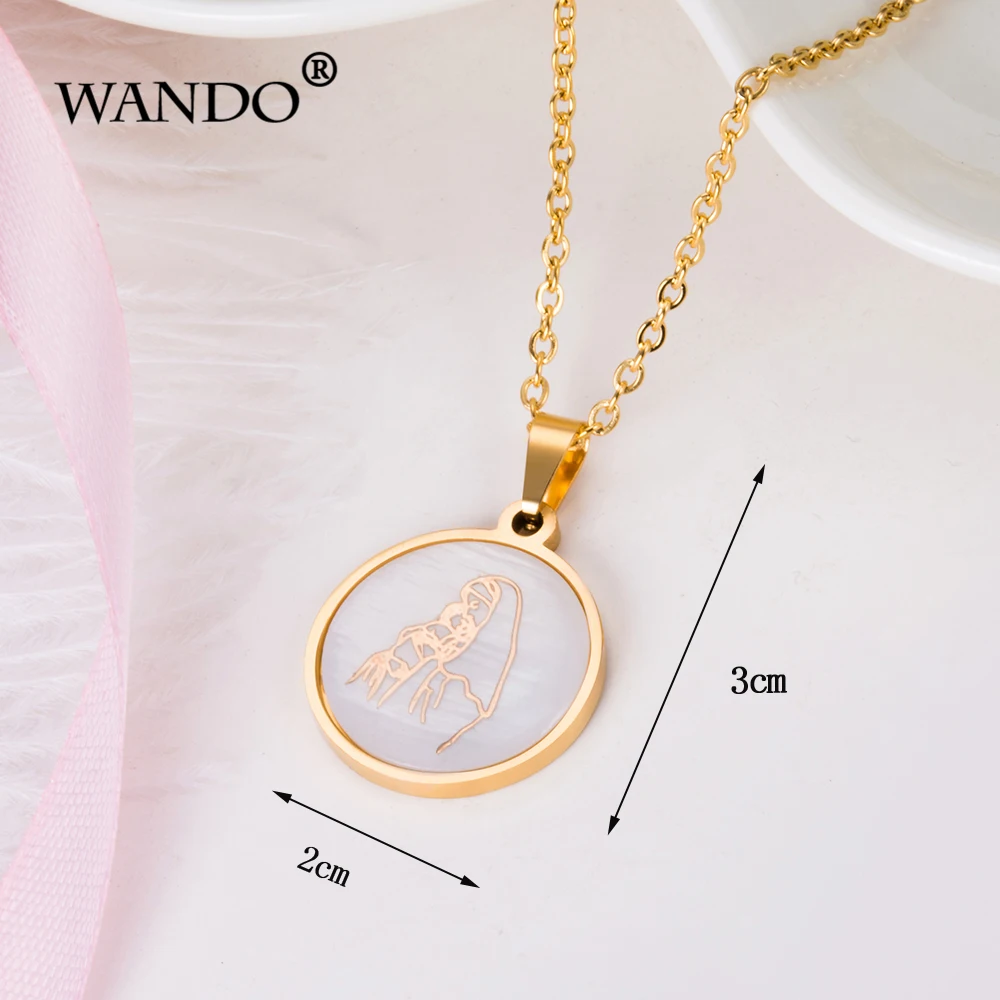 WANDO религиозный христианский Амулет из нержавеющей стали 9 видов стилей Девы